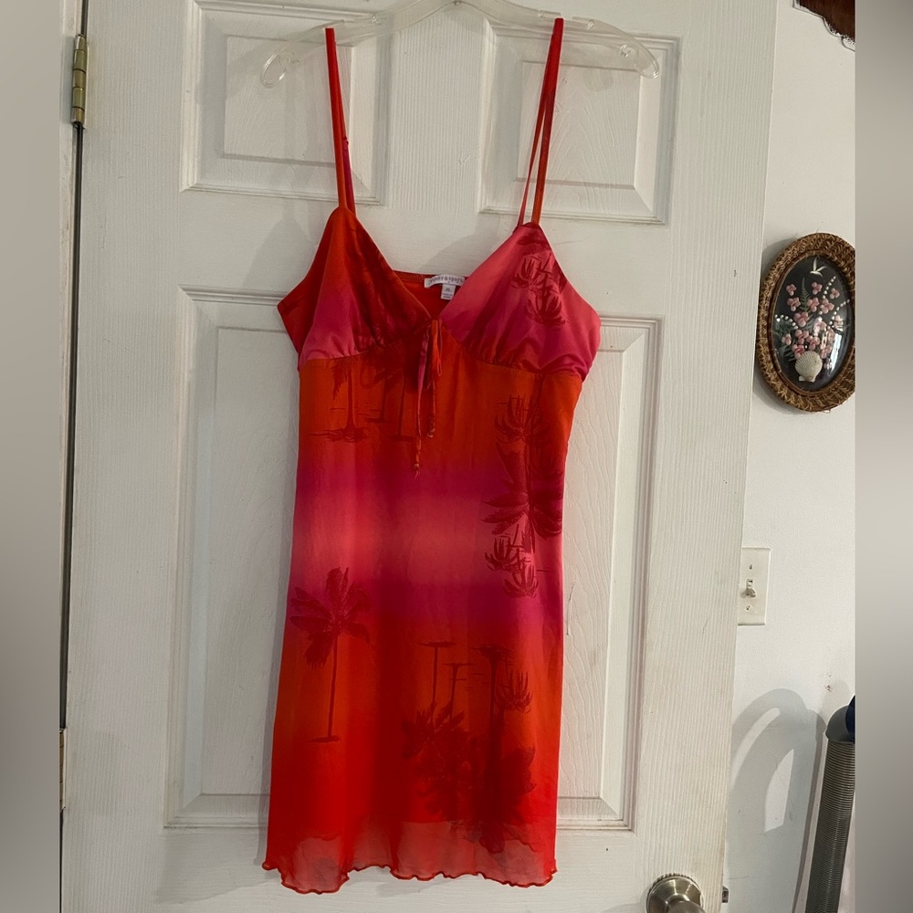 Honey & Sparkle Red + Pink Island Mini Dress